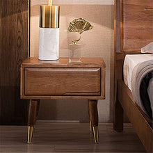 Comodino Comodino con cassetti in Legno Tavolino Comodino Tavolo Cassetone Camera Comodino Legno Comodino Mobili Indoor (Color : Walnut, Size : 48x40x45CM)