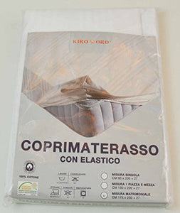CASA TESSILE Coprimaterasso Sanfor Rigato per Letto Matrimoniale cm 175x200+27