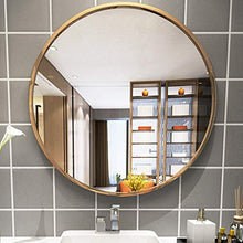 Specchio da Bagno Rotondo a Parete per mobili da Bagno | Specchio da Barba per Il Trucco | Specchio da Parete con Cornice in Metallo Dorato | Disponibile 30-70 cm