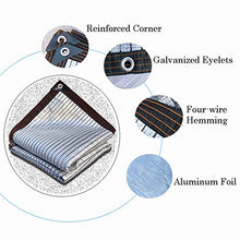 CYY 10x13ft/3x4m Rettangolare Rete Ombreggiante con Occhielli,99% Aluminet Riflettente Resistente Ai Raggi UV/Durevole Impermeabile,Serre Balcone Coperture(Argento)
