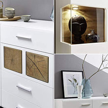 Armadietto laterale Pasto, soggiorno armadietto stanza, credenze, cassetti, con illuminazione a LED,170 x 94 x 42 cm