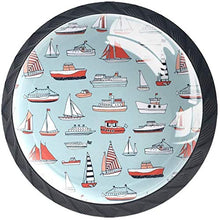 Trasporto marittimo barca mare Pomelli per Porta Set di 4 Pomelli per Mobili Manopole per Cassetti Cucina Armadio Vetro