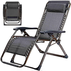 Zero Gravity Lettino prendisole, reclinabile pieghevole reclinabile Sedia a sdraio Nero Lettini da giardino e reclinabili Sedie a sdraio Lettino per spiaggia Patio Giardino Campeggio esterno Gambe qua