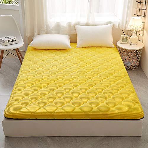 Pieghevole Materasso Futon, Tappetino Tatami Bed Ground più Dimensioni Portatile Residenza Studentesca (Senza cuscino) Camera da letto, soggiorno/Yellow / 120x200cm