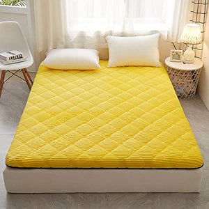 Pieghevole Materasso Futon, Tappetino Tatami Bed Ground più Dimensioni Portatile Residenza Studentesca (Senza cuscino) Camera da letto, soggiorno/Yellow / 120x200cm