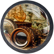 Bussola Mappa Telescopio Pomelli per Porta Set di 4 Pomelli per Mobili Manopole per Cassetti Cucina Armadio Vetro