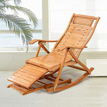 Sedia Lounge Sedia Regolabile Chaise Reclinabile Bamboo Sedia a Dondolo Pieghevole Pieghevole Sedia a Sdraio Portatile per Giardino Prato a Sdraio Backyard