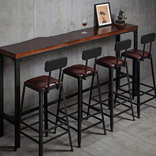 Sgabello da Bar Stile Industriale in Ferro Art Seggiolone per Colazione Gambe in Metallo Nero Sedile in Pelle PU per Cucina Sedia da Pranzo da Pub (Altezza Seduta: 65 / 75cm)