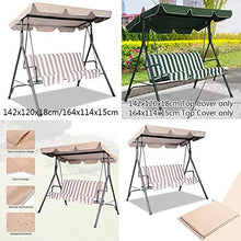 ZXD Dondolo Coperti da Giardino Impermeabile Swing Anti-UV Top Copertura della Volta Sostituzione Easy Clean Tessuto, Grande for Parasole (Color : Green, Size : 164 * 114 * 15cm)