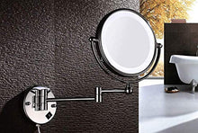 Specchi da Barba per Bagno Specchio da Parete Ingrandimento 10X Semplicemente Decorare per Hotel Vanity Due Superficie Girevole Spina UK