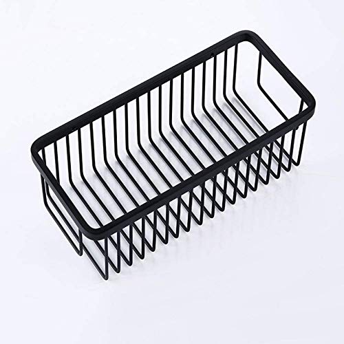 UWY Mensola del Bagno a Parete 304 Portaoggetti per Organizer in Acciaio Inossidabile Cestino portaoggetti da Cucina Nero Rack da Cucina Nordico Supporto Rettangolare per Staffa anodizzata