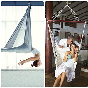 OKPOW - Set di grucce per dondolo resistenti, in acciaio INOX 304, con gancio girevole a 360°, con 4 viti/4 bulloni di espansione per sedia, yoga, amaca, corda per pneumatici, letto altalena