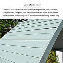 Panchina da giardino per esterno con tenda da sole, panchina da giardino in legno massello con braccioli e schienale, sedia da giardino doppia ombra per terrazza prato, adatta per giardino, prato