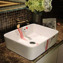 Rettangolare Jingdezhen Bagno lavandino in ceramica lavabo Lavabo da appoggio in porcellana Lavandino da bagno bagno lavandino vanità