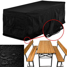 Deuba Copertura Protettiva per Tavolo e panche - Colore: Antracite - 180 x 82 x 135 cm