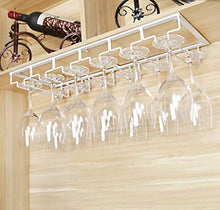 LSNLNN Portabocchiali da Vino, Portabocchia per Vino Appeso Barretta in Vetro per Vino, Ristorante, Decorazione Della Cucina Rack Appeso Glass,B,60X22.5Cm.