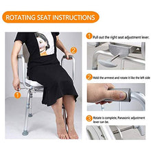 Adesign Sedia da doccia con schienale - Doccia Panca da bagno Sedia da bagno per anziani, vasca da handicap Doccia Sedili per adulti, sedia da bagno girevole antiscivolo Sgabello doccia impermeabile a