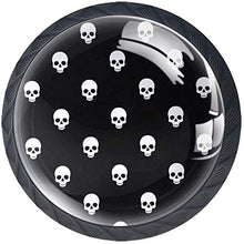 Day of The Dead Skulls White Pomelli per Porta Set di 4 Pomelli per Mobili Manopole per Cassetti Cucina Armadio Vetro