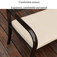 50 Pollici Patio panchina Park Garden Bench, Una Sedia da Portico con Una Forte Struttura in Metallo, per Il Prato del Cortile del Parco Mobili da Giardino a 3 posti Resistenti alle intemperie