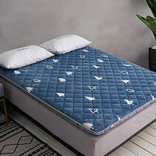 Huan Futon Materasso Futon Addensare Morbida Piano Pieghevole Portatile Materasso, Doppio futon Giapponese, Giapponese Tatami Rotolo Mat Pieghevole Materasso-Blue (Size : 150cmx190cm)