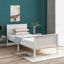 Wealthgirl - Struttura letto in legno con testiera e pediera, per cameretta dei bambini, colore: avorio