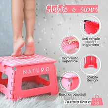 NATUMO® - Sgabello pieghevole di alta qualità, portata 150 kg, per cucina, bagno, giardino, per bambini e adulti