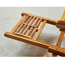 Iyom Sedia Zero Gravity, Chaise Longue, Sedia a Dondolo Pieghevole in Legno Balcone Sedia con Schienale Regolabile in bambù con poggiatesta e Massaggio ai Piedi Lettini Prendisole per Esterni