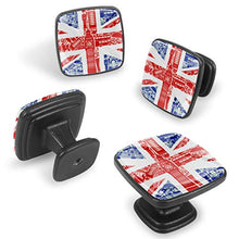 Bandiera britannica (5) Pomelli per Porta Set di 4 Pomelli per Mobili Manopole per Cassetti Cucina Armadio Vetro