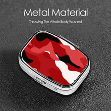 Scatola quadrata per pillole medicinali Red Camouflage moda pillola organizzatore viaggio pillola dispenser per vitamine integratori