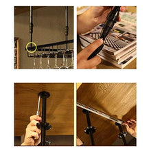 COLiJOL Scaffale per Vino Scaffale per Vino in Stile Semplice Scaffale per Bicchieri da Vino in Ferro da Appendere Scaffale per Decorazione a Soffitto per Bar, Ristoranti,Nero,60 * 35 cm