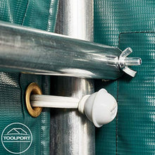 TOOLPORT Tenda Garage 3,3 x 7,2m Tenda per Il Bestiame Tenda Capannone in PVC ca. 550 g/m² e Stabile Costruzione in Acciaio Verde