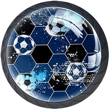 Sport di calcio astratto Pomelli per Porta Set di 4 Pomelli per Mobili Manopole per Cassetti Cucina Armadio Vetro