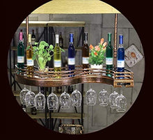 COLiJOL Stoccaggio Del Vino Stile Semplice Ferro da Appendere Portabicchieri da Vino Decorazione a Soffitto Scaffale Bar Storage (Dimensioni: 100 * 30Cm),100 * 30 cm