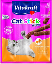 Vitakraft Cat Stick Mini Tacchino E Agnello Gr. 18, Unico
