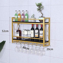Leifeng Tower Classico Wine Rack Ferro Battuto Materiale Double Wall Hanging Wine Rack casa condimento Creativo Wine Grape Rack Decoration (Color : Gold+Black)