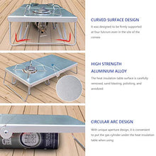 ZKK Tavolo Pieghevole, Tavolo da Cucina da Campeggio da Esterno Tavolo per Campeggio, Piano per Uso Domestico tavola di Riscaldamento, Portafoglio Pieghevole Multifunzione Barbecue (Color : Silver)