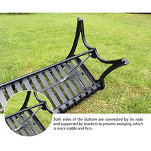 household products Panchina da Giardino per Esterni, Panchina da Terrazza con Schienale E Corrimano, Panchina in Ghisa in Metallo con Mobili per Il Tempo Libero, può Ospitare 2-4 Persone