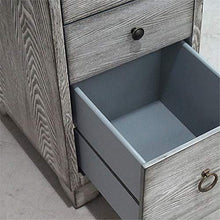 Cassettiera American Country Style Governo di Legno a 3 cassetti Grigio Comodino cassetti Night Stand for Camera da Letto Cassettiera da posizionare sul Pavimento del Governo per Corridoio Soggiorno