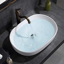 Feixunfan Lavabo Bagno Armadi Moderni Ovale Water Bianca È Facile da Pulire Il Tavolo Mobiletto del Bagno per Il Ristorante Dell'hotel (Color : White, Size : 60x41x14.5cm)