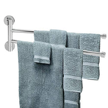 Portasciugamani a parete per bagno inclinabile Scaffale portasciugamani girevole (2 bracci)