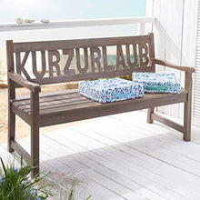 Pureday Panca Esterna Fuga - Panca da Giardino con Scritte in Schienale - Stile Country - Largo Circa 145 cm