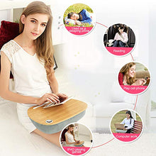 WERTAZ - Cuscino per laptop da letto, imbottito con cuscino, supporto portatile per tablet, per letto, divano, per laptop fino a 14 pollici