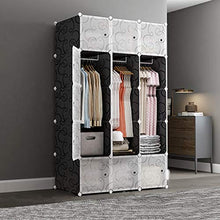 Coffee table FHW Armadio Fai da Te Sistema Portatile Cupboard Cabinet Organizzatore di archiviazione con Hanging Asta Forte Costruzione Ricci Stampa Floreale Guardaroba (Size : 111x47x183cm)