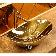 LTINN Lingotto in Stile Europeo, bancone da appoggio Artistico, Contenitore in Ceramica per lavandino del Bagno con lavabo a Mano