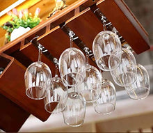 COLiJOL Portabottiglie Europeo in Legno Massello/Bar Portabottiglie Creativo, Portabicchieri da Vino a Personalità Invertita Portabicchieri da Vino a Soffitto Portabottiglie,1,100 * 28 * 20 cm