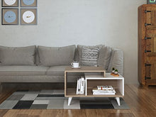 HOMIDEA Sage Tavolino Basso da Salotto - Tavolino da Divano - Tavolino da caffè Moderno in Un Design alla Moda (Avola - Bianco)