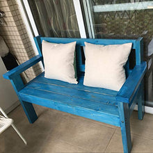 Panche da giardino in legno massello da esterno, poltrona retrò nel balcone del soggiorno, panchina da giardino con poltrona decorata da veranda, poltrona robusta e stabile per canale di lavoro