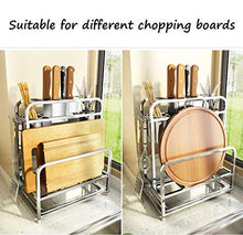 &ripiano di stoccaggio Ripiano da cucina, Scaffale multifunzione for uso domestico Tagliere in acciaio inossidabile Scaffale di finitura