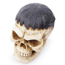 Decorativi Collezionabili Statue Ornamenti Teschio Resina Corpo Testa Modello Ornamenti personalità di Halloween Teschio Teschio Capelli Neri Regalo