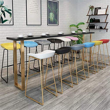 GYPPG Sgabelli Bar Seggiolone Moderno Poggiapiedi Sgabelli Bar Sgabello Alto in Ferro Moderno Sedile in plastica PP per Cucina Sedia Pranzo Ufficio Aziendale Ristorante, Gambe in Metallo